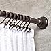iDesign Cameo Metal Tension Rod, Adjustable Customizable Curtain Rod for Bathtub, Shower Stall, Closet, Doorway, 26-42 Inches, Bronze