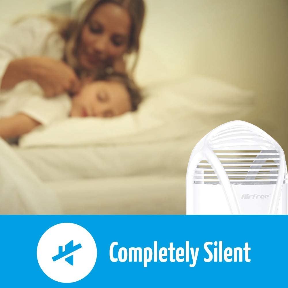 Airfree T800 Filterless Silent Air Purifier for Home Requires No Filter, Fan, or Humidifier, Covers 180 sq ft – White. No ozone.