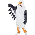 Adult Seagull One Piece Pajamas Animal Cosplay Halloween Costume for Men Women