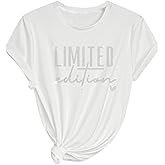 Verdusa Rhinestone Tops for Women Graphic Tees Crew Neck Short Sleeve Casual Loose T Shirts