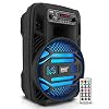 Portable Bluetooth PA Speaker System – 300W Rechargeable Outdoor Bluetooth Speaker Portable PA System w/ 8” Subwoofer 1…