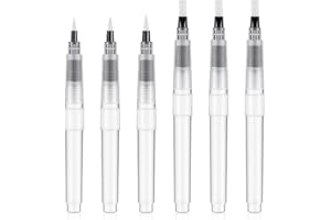 Pencil Style Envelope Moistener, 6 Pcs Transparent Empety Pencil Style Moistener Stamp Envelope Sealing Moistener for Home, O