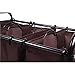 MaidMAX Laundry Sorter, Metal Rolling Heavy-Duty Triple Laundry Hamper Cart Basket with 3 Removable Bags and 4 Wheels, 2 Lockable, Brown