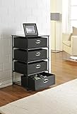 Altra Sidney 4 Drawer End Table, Black (Kitchen)