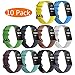 KingAcc [10 Pack] Waterproof Adjustable Bands Compatible with Fitbit Charge 4 / Fitbit Charge 3 / Charge 3 Se, Sport Waterproof Silicone Strap Wristband for Women Men Small Large 10 Color