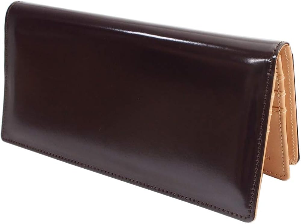 Japan Cordvan 馬革 コードバン 長財布 メンズ 日本製 ロングウォレット リッチブラウン Japan Cordovan ジャパンコードバン 財布 Amazon
