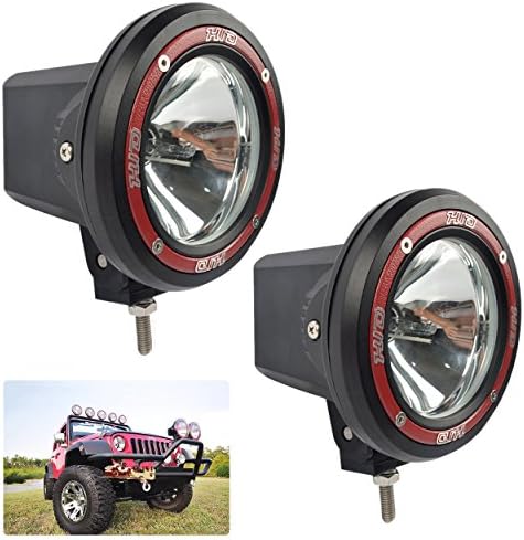 2-Pack 55W 4〃 HID Light Offroad Light Pods Lights, TaiTian 4Inch Built-in Xenon HID 4x4 Off Road Rally Driving Fog Light Lamp for Truck SUV Jeep ATV
