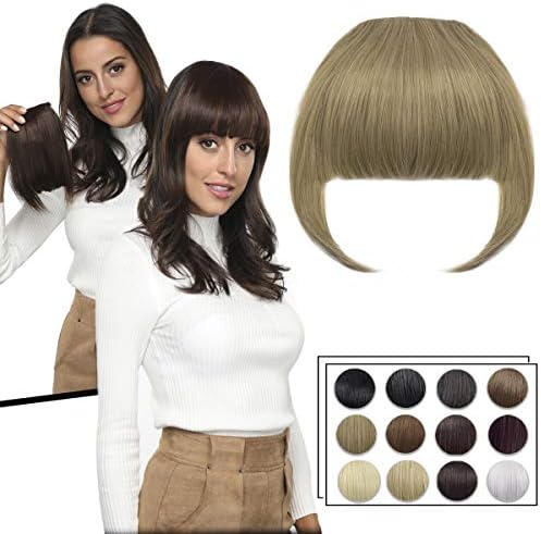 Clip in Bangs Fringe Hair Extensions with Temples Synthetic Fashion Hair-pieces Ash Blonde
