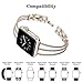 Biaoge Metal Band Compatible for Apple Watch Band Series 4 40mm 44mm/ iWatch Series 3 2 1 38mm 42mm, Adjustable Stainless Steel Replacement Wristband Strap Cuff Bangle Bracelet Accessories(Gold, 38mm)
