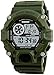 FANMIS Men's Digital 50M Waterproof Electronic Sport Watch Rubber Band Army Military 24H Time LED Light 164FT Water Resistant Calendar Date Day Watches (Army Green)