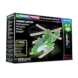 Laser Pegs 41012 Combat Copter 4-in-1 Building Set Building Kit; The First Lighted Construction Toy to Ignite Your Child's Creativity; It's Your Imagination, Light It Up