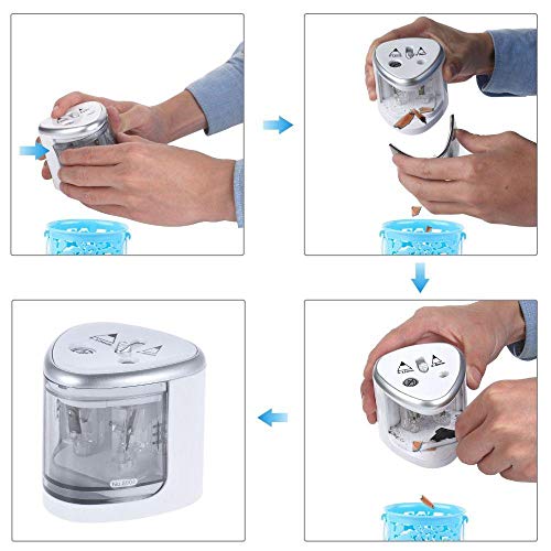Pocktyle School Supplies Automatic Stationery Cutting Tools Electric Touch Switch Two-hole Pencil Sharpener