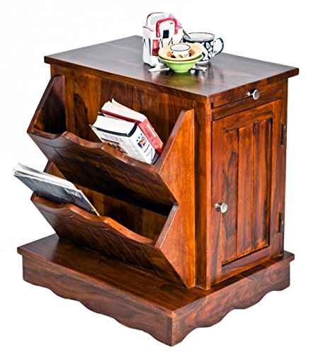 A side table that functions for hiding some & showing some-expandable when needed