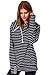 CUPSHE Fashion Women's Stripe Printing Casual Zip Coat Hooded Sweatshirt
