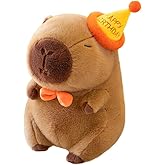 Arkdorz Cute Birthday Capybara Plush,12inch Kawaii Capybara Stuffed Animal Soft Stuffed Toy Birthday Gifts Party Decoration for Kids
