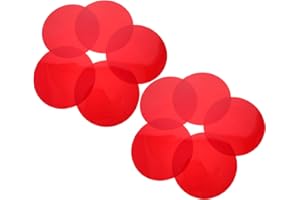 ARTIBETTER 10pcs 15cm Red Light Filter Sheets for Downlight Mood Lighting, Translucent Gel Film Stickers