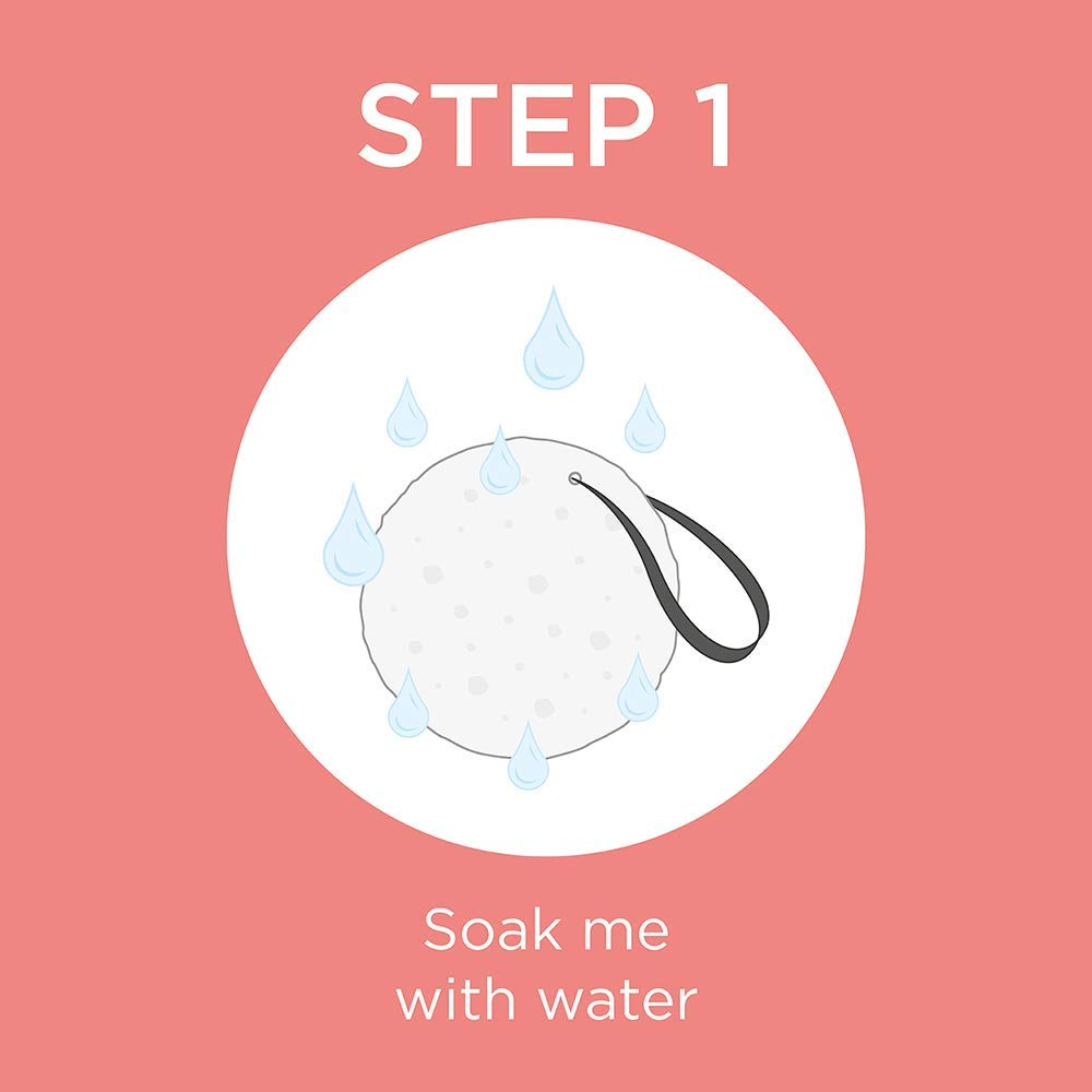 Spongelle French Lavender Wild Flower Buffer Body Scrubber | Bath & Shower Loofah for Women | Exfoliator with Body Wash Infused Sponge | 14+ uses