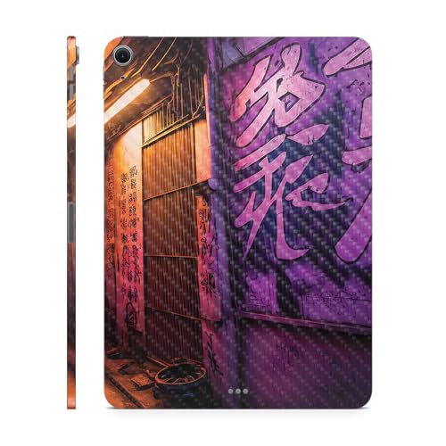 Carbon Fiber Tablet Skin Compatible with Apple iPad Air 11" (M3) 2025 - Neon Al…