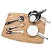 Premium Stainless Steel Measuring Cups and Spoons Set By Koppu - 10 Piece Stackable/Collapsible Measuring Kit - Engraved Measurement Handles - Suitable For Dry & Liquid Ingredients - 100% Non Toxic