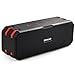 Bluetooth Speaker, Wirezoll IP67 Waterproof 20W Stereo Portable Wireless Speaker with Universal Bike Holder / Enhanced Bass / 15 Hours Playtime / TF Card Support / Built-in Microphone / Black & Red