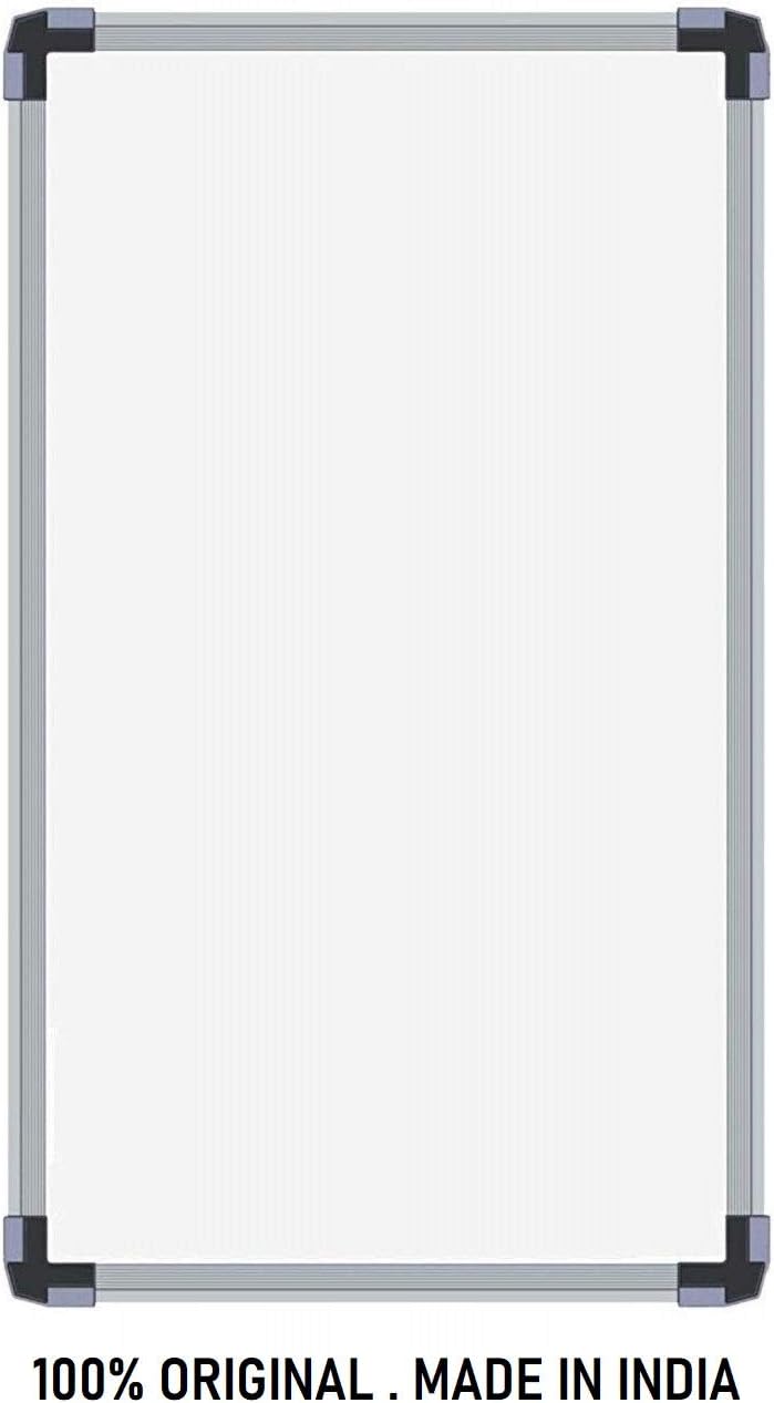 DFS WHITEBOARD Special with Safety Corners & Jindal Aluminium Frame - for Home, School and Office (4 Ft X 2 Ft)