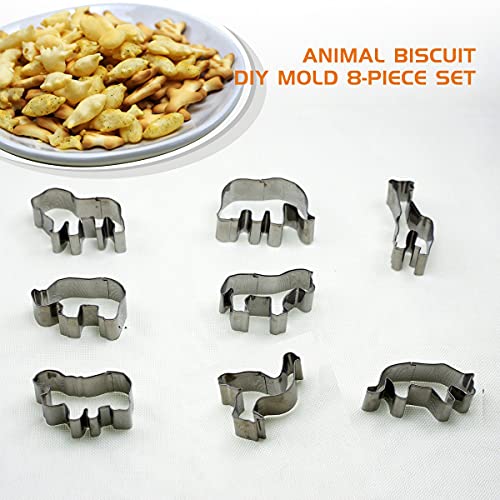 Kids DIY Jungle Animals Cookie Cutters Set Mini Stainless Steel Metal