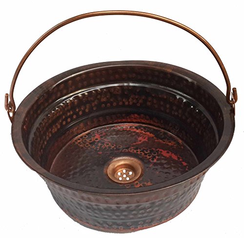 Egypt gift shops Lacquered Vessel Copper Bathroom Bucket Sink