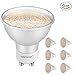 Warmoon GU10 LED Bulbs, 5W Warm White, 3000K, 550lm, 120 Degree Beam Angle, Corn Spotlight, 50W Halogen Bulbs Equivalent, Standard Size LED Light Bulbs(Pack of 6)