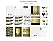 Weekly / Monthly Planning Stickers, "Black and Gold" sized to fit most planners. Box sizes 1.5" x 2.0". Kiss cut just peel and stick. Scrapbook elements are oh so cute.