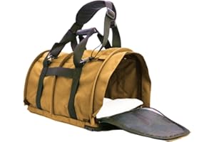 STURDI PRODUCTS SturdiBag XL Pet Travel Carrier: Flexible Height for Cat and Dog Soft Sided with Safety Clips and Seatbelt Straps | Earthy TAN, 20" x 16" x 12" (PN: SB3-PRO-ET)