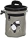 AMC Climbing Chalk Bag w/ Panda Embroidery/Front Pocket/Belt, Grey, 7