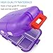 M MUchengbao Travel Pill Organizer Pocket Pharmacy ，with 3 Types of Labels 10 Compartments Small Fold Pill Box BPA-Free Daily Travel Pill Case Medicine Organizer for Store (White + Purple)