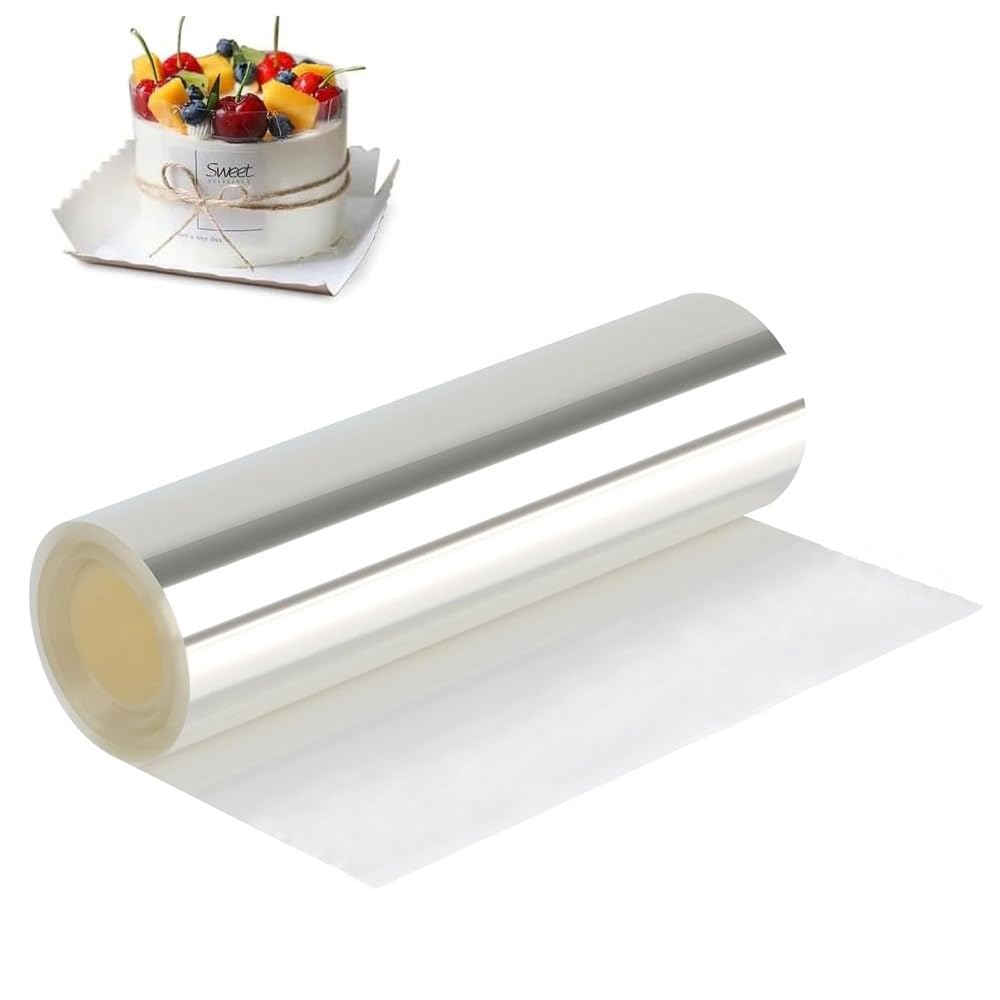 Anicy Cake Edge Film 20 cm x 10 m – Transparent Cake Foil, Reusable Cake Edge Film for Cake Decoration