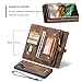 Galaxy Note10+ Plus Wallet Case,AKHVRS Handmade Premium Cowhide Leather Wallet Case,Zipper Wallet Case [Magnetic Closure]Detachable Magnetic Case & Card Slots for Samsung Galaxy Note 10+ Plus - Brown