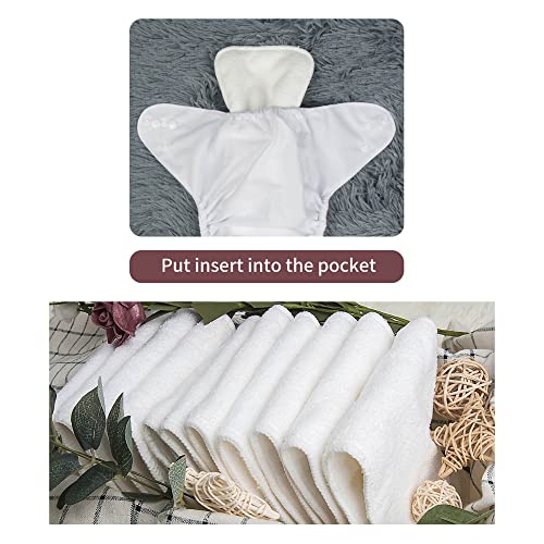 Alvababy Cloth Diapers ALVABABY 6 Pack Cloth Diaper With 12 Inserts One Size Adjustable Washable Reusable Diaper