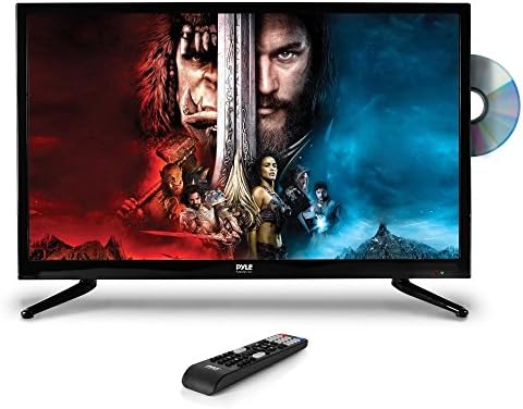 Pyle S 32" TV-1080p Multimedia Disc Player, Ultra HD Hi Res Widescreen w/HDMI Cable RCA Input, LED TV Monitor, Audio Streaming, Mac PC, Stereo Speakers, Wall Mount
