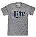 Miller Lite Distressed Logo | Soft Touch Tee-large,Graphite Snow Heather
