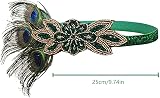 mefound 1920s Flapper Costume Accessories Set Gatsby Headband Gloves Necklace view 2