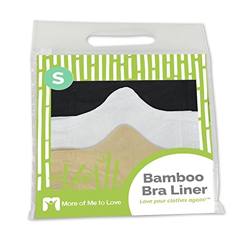 Natural Bamboo & Cotton Bra Liner (3-pk, S) - Wicks Sweat, Keeps You Feeling Fresh - Thumbnail 2