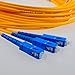 2 Pcs Simplex Single Mode SC to SC Male Fiber Optic Patch Jump Cable Yellow 2M