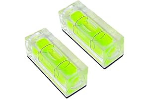 ZUJHPYMI 2Pcs Bubble Spirit Level with Magnetic Base 15x15x40mm Single Line Small Square Bubble Levels Measuring Layout Tools Levels
