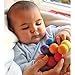 Grimm's Beads Grasper - Wooden Baby Rattle Toy with Large Balls in Rainbow Colors, Handmade in Germany