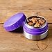 LunchBots Rounds 4oz Stainless Steel Non-insulated Leak-Proof Snack Container for Kids and Adults - Small Food Jar for Dressings, Dips, and Finger Foods - Dishwasher Safe - Purple