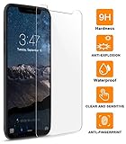 iPhone X Screen Protector, DAUPIN iPhone X Tempered Glass Screen Protector [Scratch Resistant] [Anti-Fingerprint] HD Clear Bubble Free Screen Protector Film for Apple iPhone X(Clear)