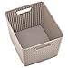 EZOWare 18 Qt Woven Plastic Storage Baskets, Large Organizer Knit Tote Bins Boxes - Pack of 3
