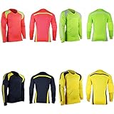 COOLOMG Men Soccer Keeper Football Goalkeeper Goalie Foam Padded Jersey Shirt Tops New