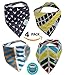 2016 100% Organic Cotton Bandana Baby Bibs With Snaps | Cute Boys Girls Unisex | Absorbent Burp Teething Bib by Yarrdee | Perfect Shower Holiday Gift