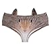 Ababalaya Womens' 3D Animal Print Cute Briefs with Ears, Squirrel,S