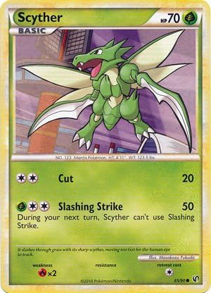 Pokemon Legend HS3 Undaunted Single Card Scyther #65 Common [Toy]