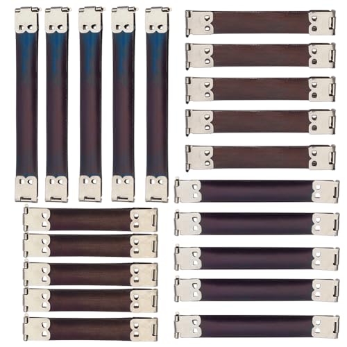 CABODYALS 20Pcs 4 Styles Metal Internal Flex Frame Hinged Purse Straight Sturdy Length Frames Kiss Lock Clasp Spring Bag Clip Clutch for Sewing Handbags Hinges Coin Wallet Bag Art Craft